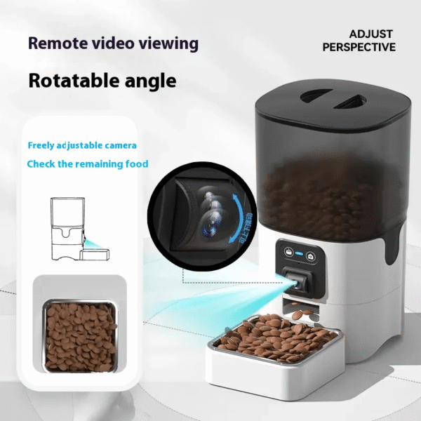 1 (1) Smart Automatic Pet Feeder for Cats & Dogs - Timed & Quantitative Feeding Machine with 1080P HD Camera & WiFi Remote Control