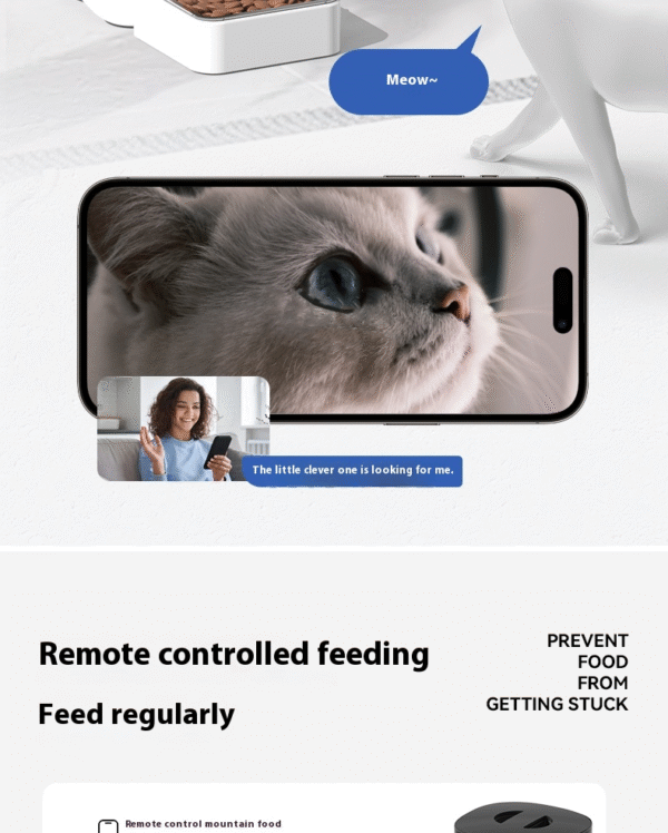 27b549a3-2059-4ab4-9a69-e67f0d9f43cd Smart Automatic Pet Feeder for Cats & Dogs - Timed & Quantitative Feeding Machine with 1080P HD Camera & WiFi Remote Control