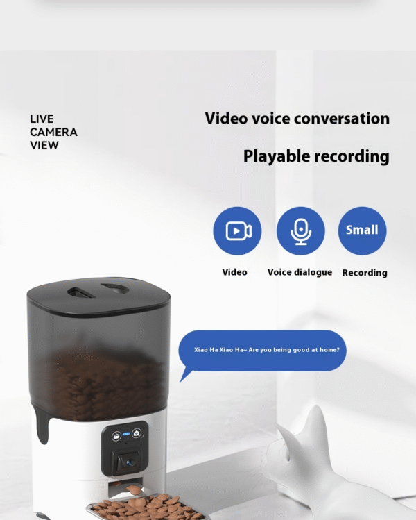 64694274-1672-49be-ae87-0227a987e519 Smart Automatic Pet Feeder for Cats & Dogs - Timed & Quantitative Feeding Machine with 1080P HD Camera & WiFi Remote Control