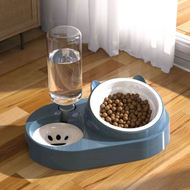 Pawfect Harmony 2-in-1 Pet Feeder & Waterer – 500ml Auto-Replenish Bowl Set with 16° Cervical Protection